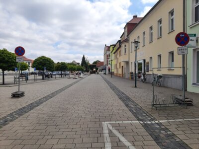 Verkehrsregelung im Marktbereich – bitte beachten