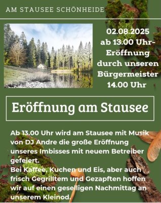 Eröffnung am Stausee (Bild vergr&ouml;&szlig;ern)