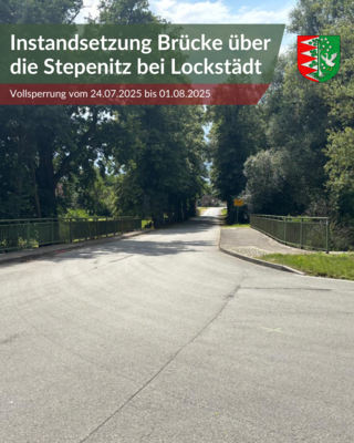 L 102: Instandsetzung Brücke über die Stepenitz bei Lockstädt (Bild vergr&ouml;&szlig;ern)