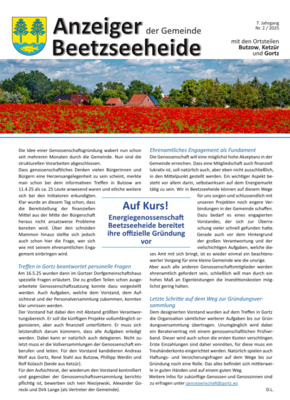 Anzeiger der Gemeinde Beetzseeheide Ausgabe 02/2024