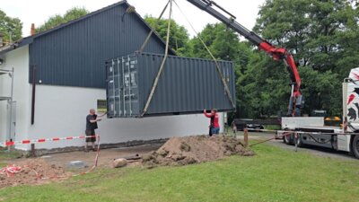 Ein neuer Materialcontainer für den SV Fortuna Suhltal im Rengers
