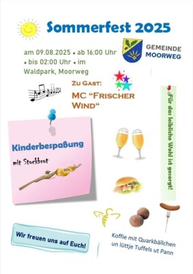 Foto zu Meldung: Sommerfest der Gruppen und Vereine Moorweg Samstag, den 09. August 2025