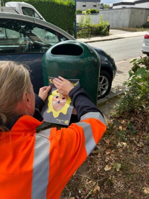 Foto zur Meldung: Verschönerung der Straßenpapierkörbe