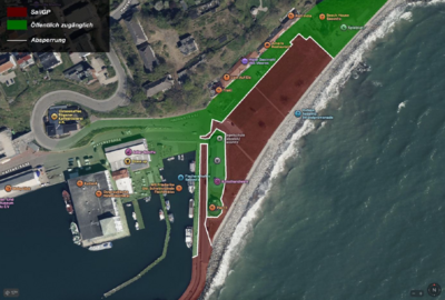 Sperrung der Windpromenade und um den Molenfuß: Veranstaltungsphase vom 15.08. bis zum 24.08.2025– SailGP