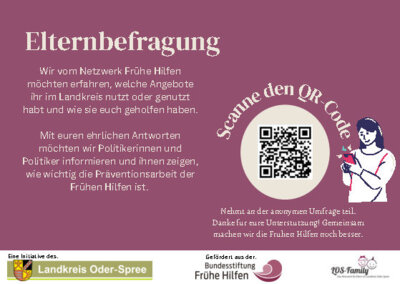 Elternbefragung - Scanne den QR-Code (Bild vergrößern)