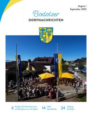 Bodolzer Dorfnachrichten August-September 2025