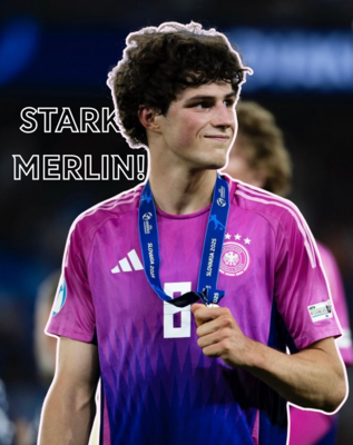 Merlin Röhl mit der Silbermedaille in der Hand