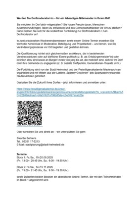 Fortbildung Dorfmoderation in der LEADER-Region