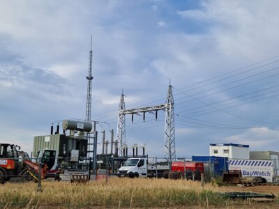 Umspannwerk 110 kV Freileitung (Bild vergrößern)