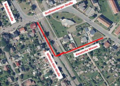 Lagepland er Baumaßnahmen Wilhelm-Külz-Straße und Kieselsche Wiesen