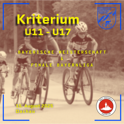 Bayerische Meisterschaft Kriterium U11–U17 in Dachau (Bild vergrößern)