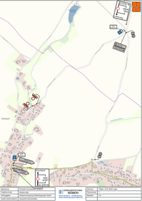 Lageplan Straßensperrung Pohrsdorf 28.07.2025 (Bild vergrößern)