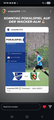 Meldung: Pokalspiel