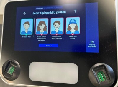 Bildschirm des Point-ID Geräts
