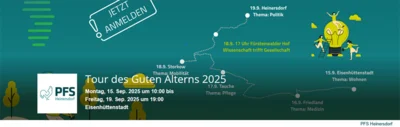 Einladung zur Tour des Guten Alterns vom 15. bis 19. September 2025