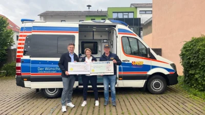Spendenübergabe Sponsorenlauf (Bild vergrößern)