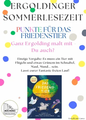 Ergoldinger SommerLeseZeit für alle. Malt euer Friedenstier