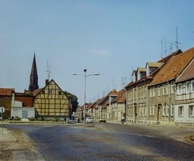 Die Otto-Nuschke-Straße ist heute die Grünstraße. Foto: Rudolf Kampmann (Bild vergr&ouml;&szlig;ern)