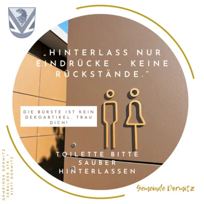 Sauberkeit auf der Toilettenanlage des gemeindlichen Friedhofs Dormitz