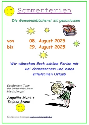 Foto zur Meldung: Sommerferien der Gemeindebücherei!