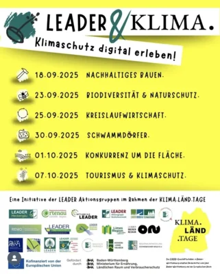 LEADER&KLIMA Online-Vortragsreihe im Rahmen der Klima.Länd.Tage