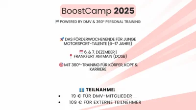 BoostCamp 2025 - Anmeldezeitraum für DMV-Förderwochenende beginnt!
