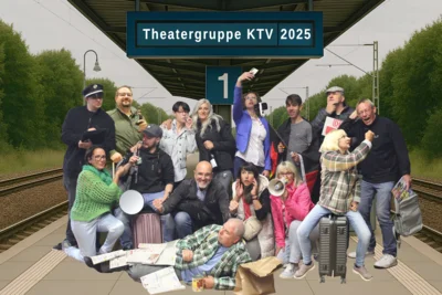 Foto zur Meldung: Die Theatergruppe des KTV Ormesheim präsentiert 2025 die amüsante Komödie „Es fährt kein Zug nach Irgendwo“ von Winnie Abel