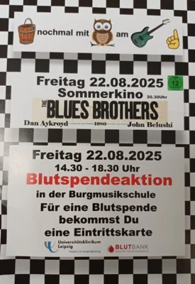 Meldung: Blut spenden - Leben retten - Blues Brothers Konzert kostenfrei besuchen!