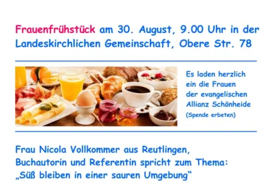 Einladung zum Frauenfrühstück - Änderung des Veranstaltungsortes! (Bild vergr&ouml;&szlig;ern)
