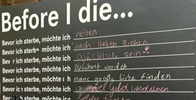 Before I die...