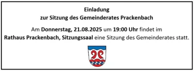 Einladung zur Gemeinderatssitzung
