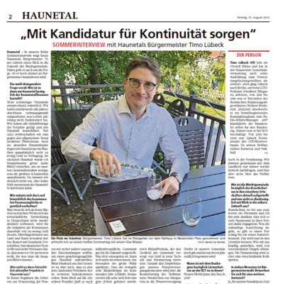 HZ-Sommerinterview (Bild vergr&ouml;&szlig;ern)