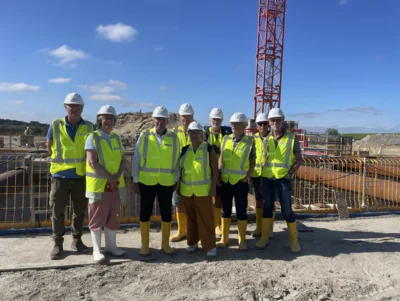 Baustelle der SuedLink-Elbquerung in Wischhafen (Bild vergr&ouml;&szlig;ern)
