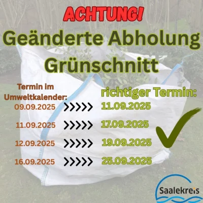 Geänderte Abholung Grünschnitt