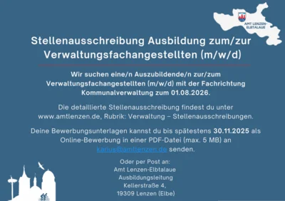 Stellenausschreibung Ausbildung 2026