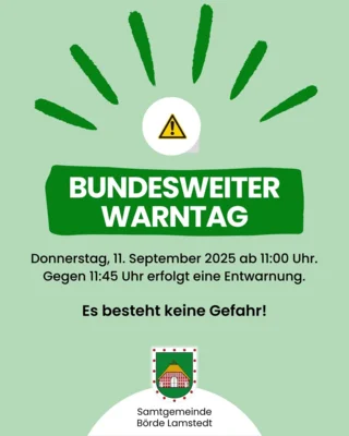 Meldung: Bundesweiter Warntag am 11.09.2025