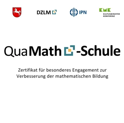Unsere Schule erhält das QuaMath-Schulsiegel (Bild vergr&ouml;&szlig;ern)