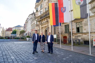 Antrittsbesuch von Beate Meißner: Neue Ministerin für Justiz, Migration und Verbraucherschutz beim Oberbürgermeister (Bild vergr&ouml;&szlig;ern)