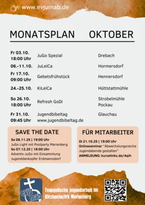 Monatsplan Oktober