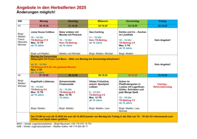 Ferienangebot im Herbst (Bild vergr&ouml;&szlig;ern)