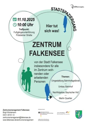 Geführter Stadtspaziergang durch die Falkenseer Innenstadt am 11. Oktober