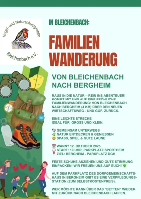 Familienwanderung der Vogelschutzgruppe Bleichenbach (Bild vergr&ouml;&szlig;ern)