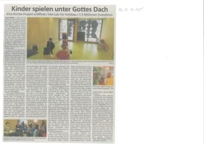 (Höchster Kreisblatt) - Kinder spielen unter Gottes Dach (UNTERE PUBLIKATION) (Bild vergr&ouml;&szlig;ern)