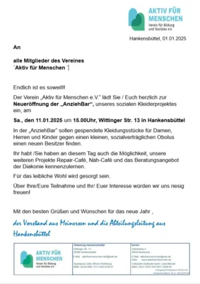 Meldung: Eröffnung "AnziehBar" in Hankensbüttel