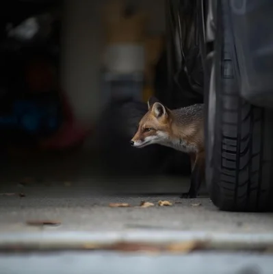 Fuchs in Garage