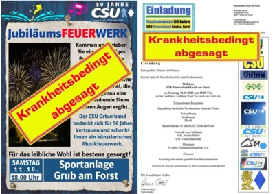 Absage Jubiläumsfeuerwerk und Festkommers 50 Jahre CSU (Bild vergr&ouml;&szlig;ern)