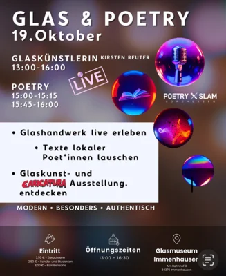 Glasmuseum: GLAS & POETRY (Bild vergr&ouml;&szlig;ern)