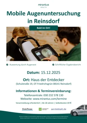 Mobile Augenuntersuchung in Reinsdorf - Montag, 15.12.2025 (Bild vergr&ouml;&szlig;ern)