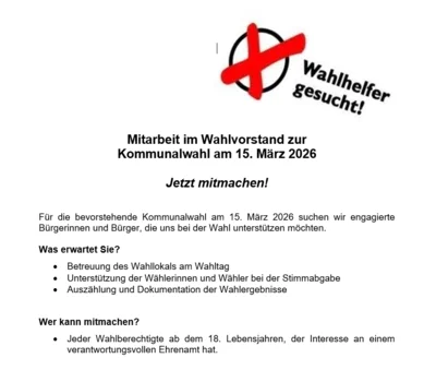 Wahlhelfer gesucht! (Bild vergr&ouml;&szlig;ern)