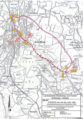 Vollsperrung der Schellhorner Straße (K53) am 5. und 6. November 2025 (Bild vergr&ouml;&szlig;ern)